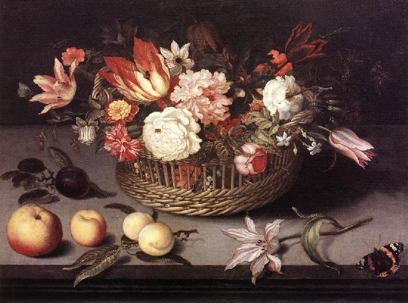 BOSSCHAERT, Johannes Basket of Flowers gh France oil painting art